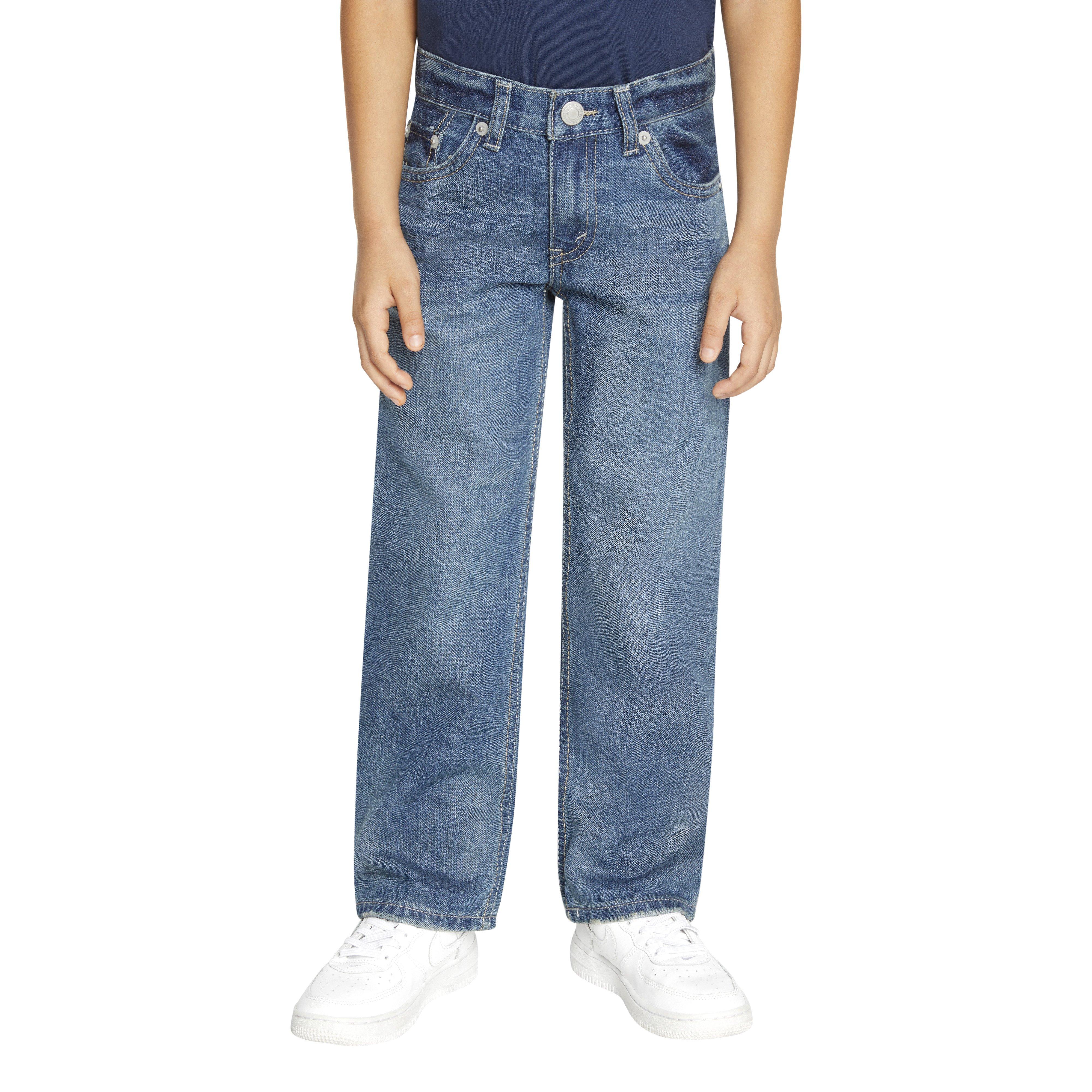 Levi's Little Boys' 505 Regular Fit Medium Blue Wash Denim Jeans - BLUE